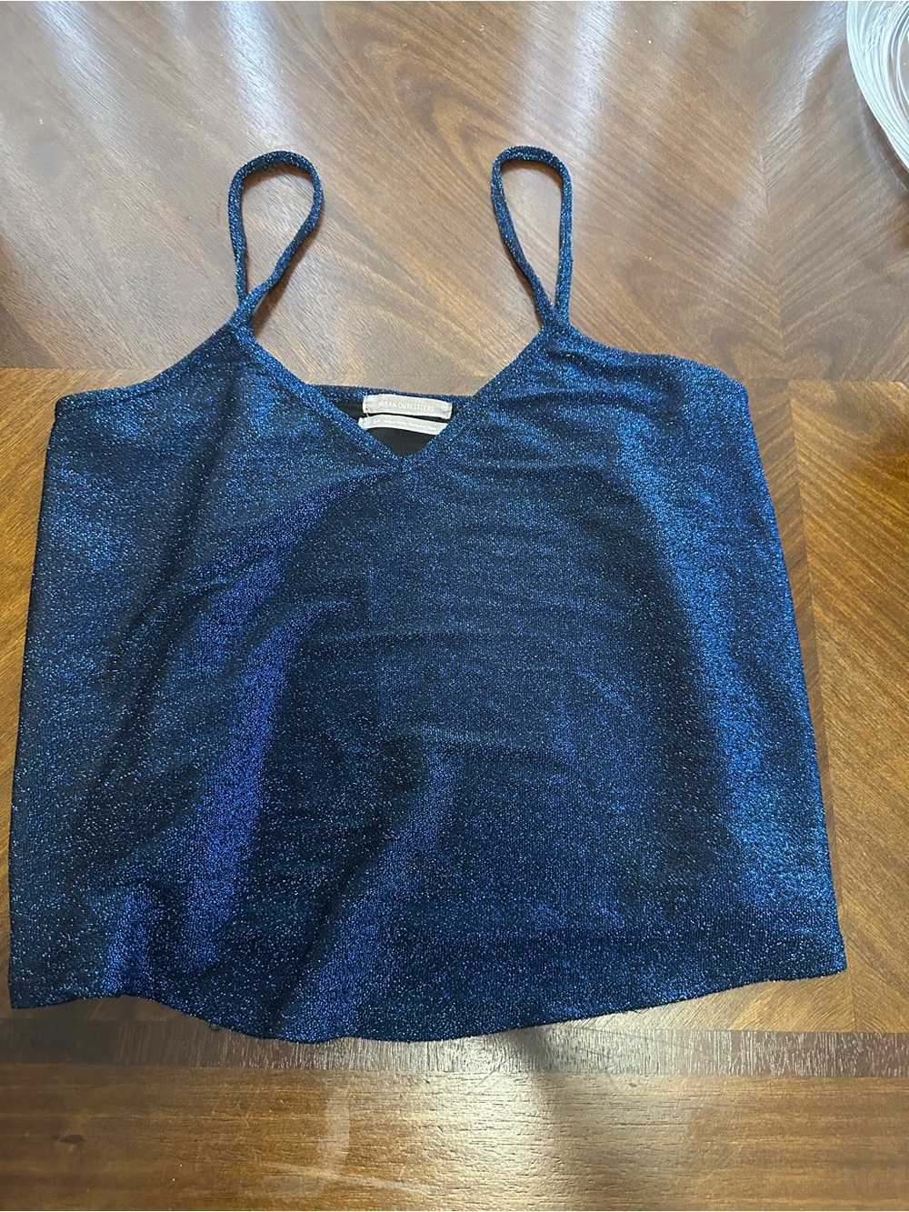 Urban Outfitters Metallic Sapphire Blue Spaghetti Strap Camisole Size Small